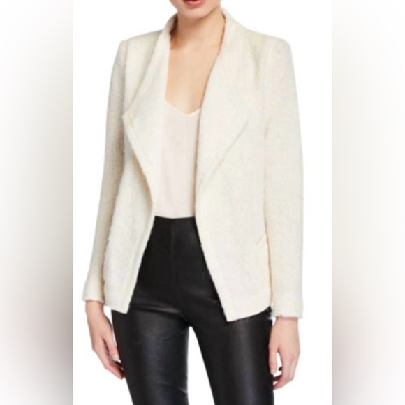 IRO Iquitos Boucle Jacket in White, Size 42/8 - Picture 2 of 12